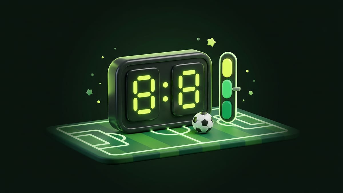 Placar de futebol com linhas de handicap asiático inteira, de meio gol e quarter, mostrando como funciona o ajuste de gols